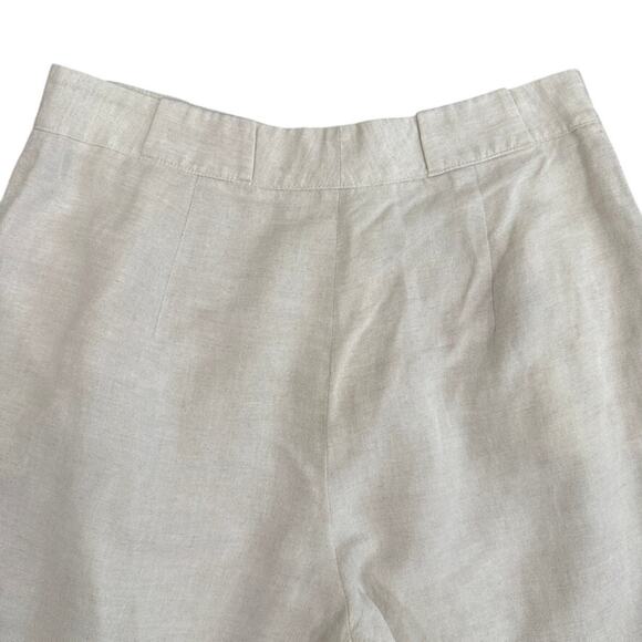 Club Monaco Wide Leg Linen Blend Trouser in Beige, Size US 6 - Picture 8 of 8